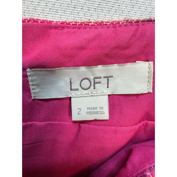 Loft Ikat Jacquard Mini Skirt Women 2 Multicolor Tweed Textured Boho Chic Casual - Picture 3 of 9